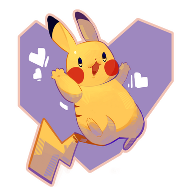 Design Sticker - Pikachu Apaixonado